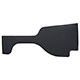 GARNITURE DE TUNNEL DE BOITE TR6 SKAI NOIR (GAUCHE)