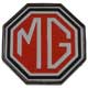 BADGE DE CALANDRE " MG" ROUGE/ARGENT/NOIR