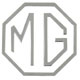 BADGE DE MALLE MGA-MGB "MG" (SKELETON)