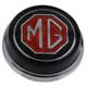 CENTRE DE VOLANT MGB "MG" NOIR/ROUGE (CONTACT KLAXON)