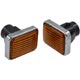 REPETITEUR D'AILE TYPE LUCAS (L277) ORANGE + CERCLAGE CHROME (PAIRE)