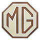 BADGE DE CALANDRE MGT "MG" (MARRON ET CREME)