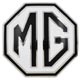 BADGE DE CALANDRE/ROUE DE SECOURS MGA-MGT "MG" (NOIR/BLANC)