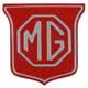 BADGE DE CALANDRE MGB "MG" ROUGE/ALU 1972-1974