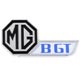 BADGE DE HAYON MGBGT (CHROME/NOIR/BLEU) 1972-1974