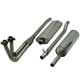 LIGNE D'ECHAPPEMENT MGB 1962-1974 (INOX) AVEC DETENTE (STANDARD)