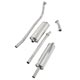 LIGNE D'ECHAPPEMENT MGB 1962-1974 (INOX) AVEC DETENTE (STANDARD) USA