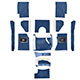 MOQUETTE AUSTIN-HEALEY (COMPLETE) BN1 (CAD) "KARVEL" BLEU