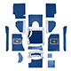 MOQUETTE AUSTIN-HEALEY (COMPLETE) BN1 (CAG) "LUXE" BLEU