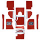 MOQUETTE AUSTIN-HEALEY (COMPLETE) BN1 (CAG) "KARVEL" ROUGE