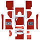 MOQUETTE AUSTIN-HEALEY (COMPLETE) BN1 (CAG) "LUXE" ROUGE