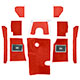 MOQUETTE AUSTIN-HEALEY (COMPLETE) BN2 "KARVEL" ROUGE