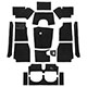 CARPET SET-BLACK S/CHANGE (Equiv 248-780)