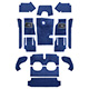 MOQUETTE AUSTIN-HEALEY (COMPLETE) BN4-BT7 "LUXE" BLEU