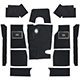 CARPET SET-BLACK S/CHANGE (Equiv 248-810)