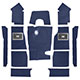 MOQUETTE AUSTIN-HEALEY (COMPLETE) BN6-BN7 "LUXE" BLEU