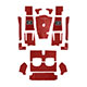 CARPET SET-RED  AUSTIN HEALEY BT7-BJ8