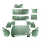 GARNITURE DE COFFRE AUSTIN-HEALEY (COMPLET) VERT