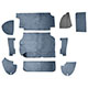 GARNITURE DE COFFRE AUSTIN-HEALEY (COMPLET) BLEUE