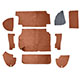 GARNITURE DE COFFRE AUSTIN-HEALEY (COMPLET) ROUGE