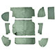 GARNITURE DE COFFRE AUSTIN-HEALEY (COMPLET) VERT