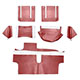 GARNITURE INTERIEURE AUSTIN-HEALEY (COCKPIT ARR) ROUGE (KIT)