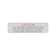 PLAQUE DE CHAUFFAGE "CAUTION"