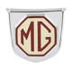 BADGE DE CALANDRE MGF "MG" ROUGE ET BLANC (AUTO ADHESIF)