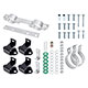 KIT DE MONTAGE D'ECHAPPEMENT AUSTIN-HEALEY (SILENCIEUX/TUBE INTER) INOX
