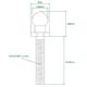TENAX STUD-long shank-with nut