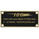PLAQUE D'IDENTIFICATION "LE MANS" DE BOITIER DE FILTRE A AIR AUSTIN-HEALEY