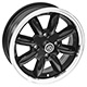 BOLT ON WHEEL 5.5X15" MINATOR MGB (BLACK)