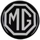 BADGE DE CABOCHON DE JANTE (40mm) "MG" NOIR