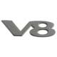 BADGE MGB "V8" ARGENT