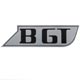 MOTIF DE BADGE DE HAYON MGBGT "BGT" (ARGENT/NOIR) 1974-1980