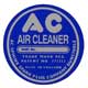 AUTOCOLLANT DE FILTRE A AIR "AC AIR CLEANER"