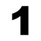 AUTOCOLLANT DE PORTE (CHIFFRE) "1" (NOIR) 11"
