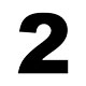 AUTOCOLLANT DE PORTE (CHIFFRE) "2" (NOIR) 11"