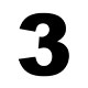 AUTOCOLLANT DE PORTE (CHIFFRE) "3" (NOIR) 11"