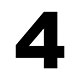AUTOCOLLANT DE PORTE (CHIFFRE) "4" (NOIR) 11"