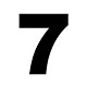 AUTOCOLLANT DE PORTE (CHIFFRE) "7" (NOIR) 11"