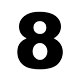 AUTOCOLLANT DE PORTE (CHIFFRE) "8" (NOIR) 11"