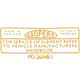 AUTOCOLLANT DE FILTRE A AIR "COOPERS" SPRIGET "TRANSFER" (DROIT)