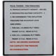 AUTOCOLLANT "TYRE PRESSURE" MGB USA