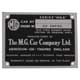 PLAQUE CHASSIS MGA 1957-1962