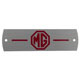 PLAQUE DE CACHE-CULBUTEURS "MG" (ROUGE)
