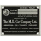 PLAQUE CHASSIS MGA 1955-1957