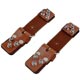 TAN LEATHER BONNET STRAPS PAIR