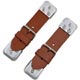 ATTACHE/SANGLE DE CAPOT/MALLE (CUIR) BRUN (LA PAIRE)