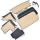 PACK GARNITURES INTERIEUR MGB CAB 1965-1968 (10P) NOIR/BLANC